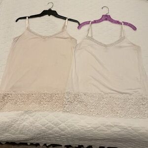 Lane Bryant Lace Cami Set Cream & White 14/16